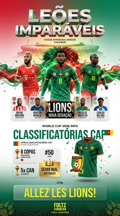 Camarões - Plantel 2026