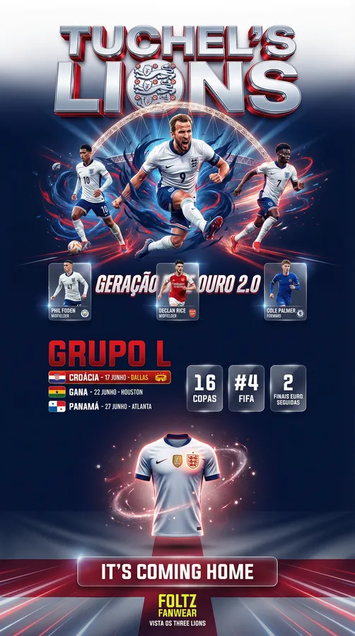 Inglaterra - Plantel 2026